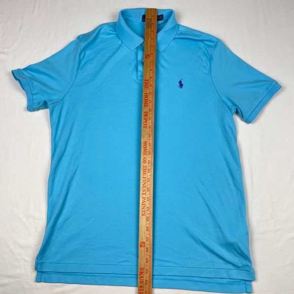 Polo Ralph Lauren Mens Large Light Blue Short Sleeve Pony Logo Polo Shirt LG - Picture 5 of 8
